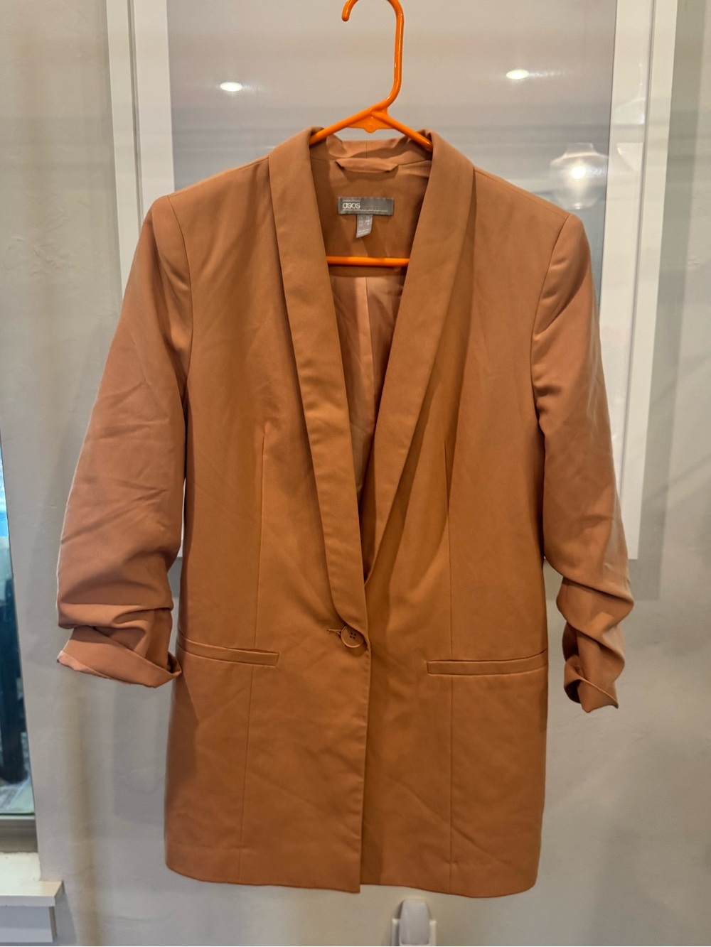 ASOS Camel Shawl Collar Blazer